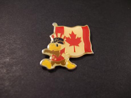 Mascotte Eddie de Eagle Olympische Zomerspelen spelen Amerika 1990 deelnemer Canada vlag